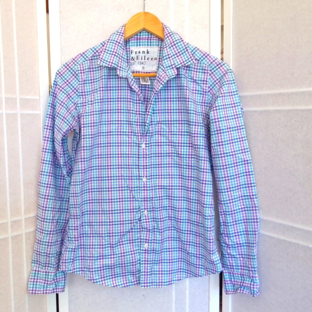 Frank and Eileen plaid button shirt